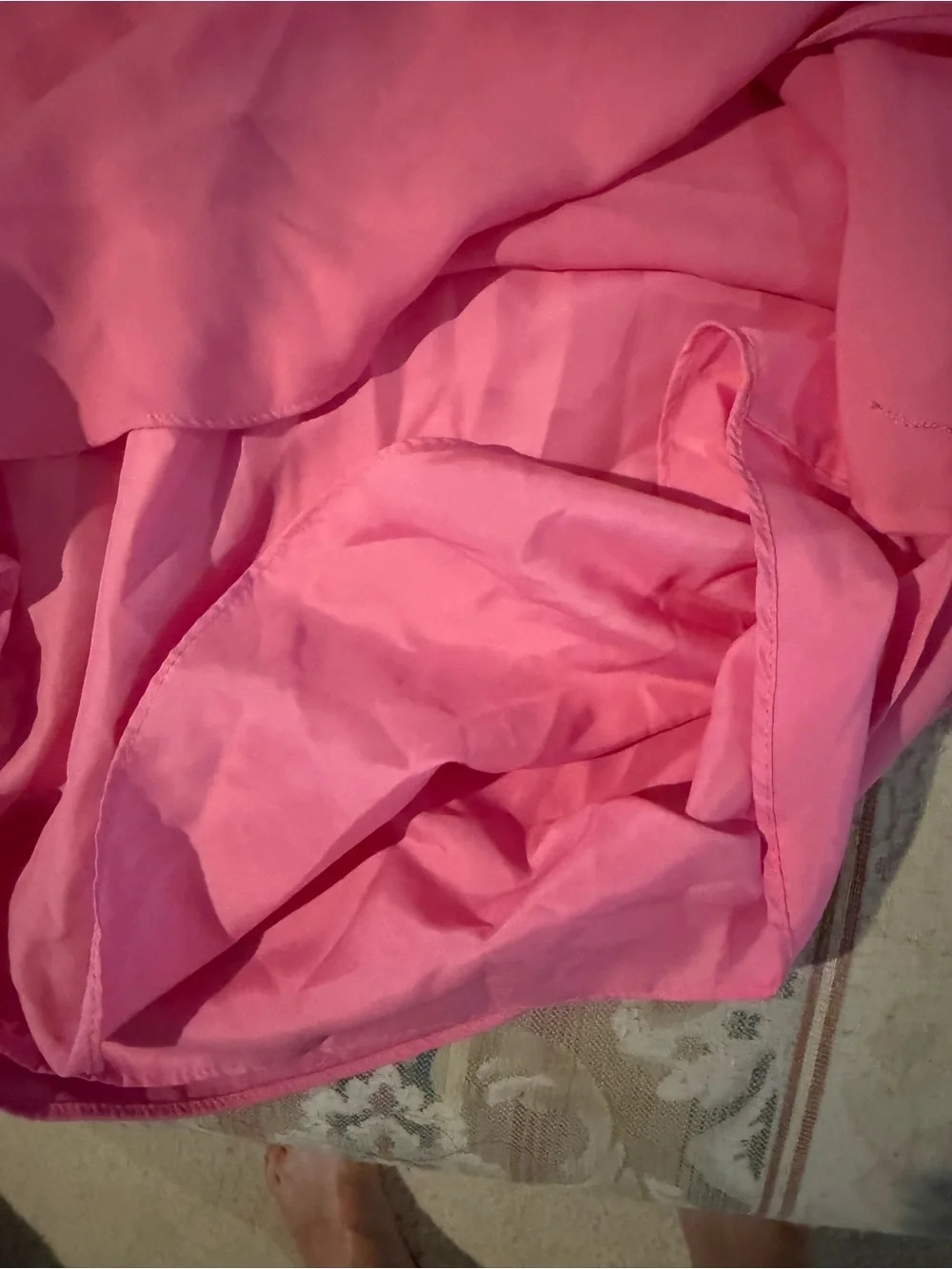 J crew pink polyester scalloped fully lined camisole